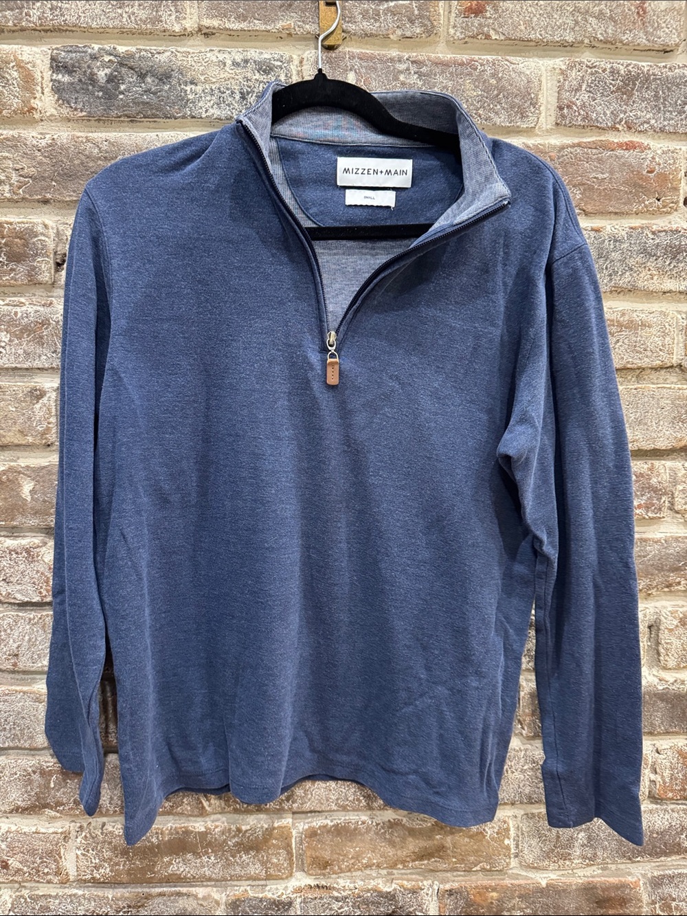 Mizzen+Main Men's Navy Quarter-Zip Pullover Sweater